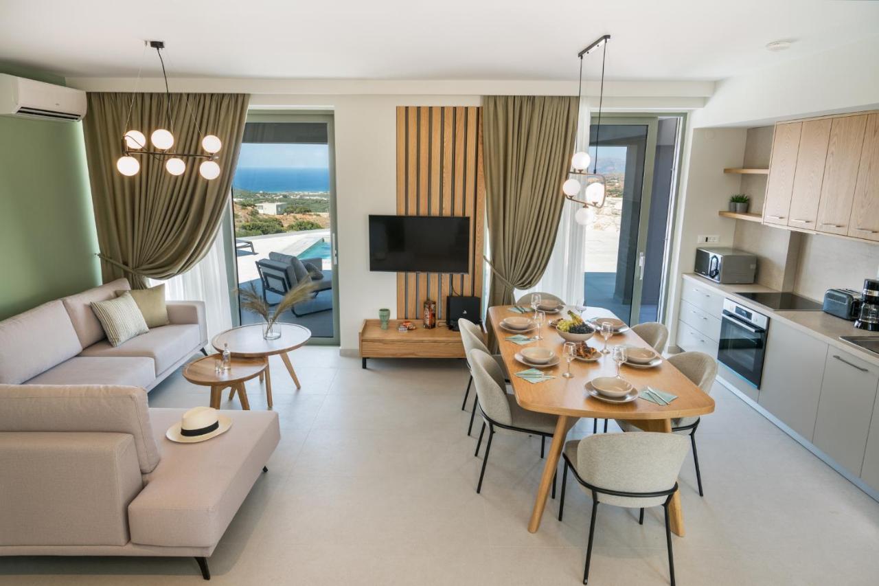 Luxurious Villa Cretan Aura With Private Heated Pool, Jacuzzi And Playroom Agios Ioannis  Екстериор снимка